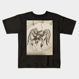 Spider with Web Kids T-Shirt